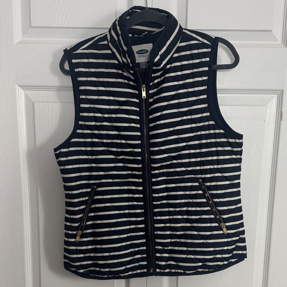 Old Navy Striped Navy and White Vest